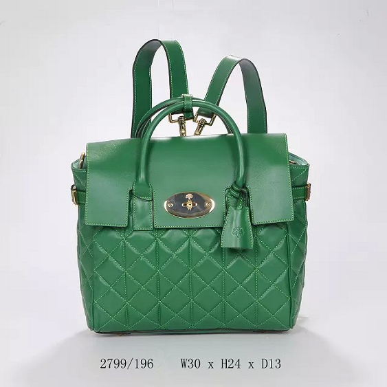2014 A/W Mulberry Cara Delevingne Bag Delevingne Green Quilted Nappa